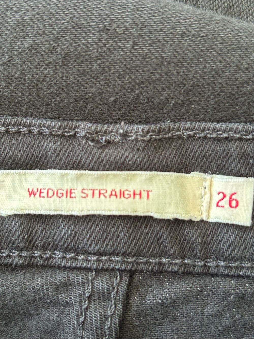Levi's WEDGIE STRAIGHT ANKLE JEANS black W26 L30 - Picture 6 of 9